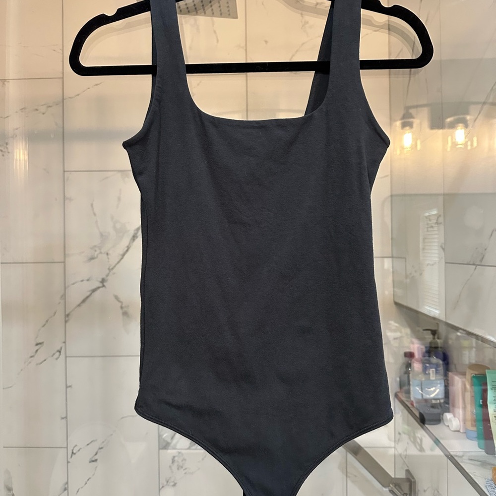 Abercrombie & Fitch Soft Collection Tank Bodysuit Black Size Small